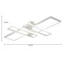Modern Ceiling Lamp LED Stepless Dimming with Remote Control Close to The Ceiling Light Fixture Geometric Ceiling Light for Living Room Bedroom Office Indoor Chandelier Diameter 90 cm x 60CM (White) Modern Ceiling Lamp LED Stepless Dimming with Remote Control Close to The Ceiling Light Fixture Geometric Ceiling Light for Living Room Bedroom Office Indoor Chandelier Diameter 90 cm x 60CM (White)