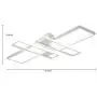Modern Ceiling Lamp LED Stepless Dimming with Remote Control Close to The Ceiling Light Fixture Geometric Ceiling Light for Living Room Bedroom Office Indoor Chandelier Diameter 90 cm x 60CM (White)