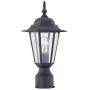 WISBEAM Outdoor Post Light, Pole Lantern, E26 Base 100W Max, Aluminum Housing Plus Glass, Wet Location Rated, ETL Qualified, Bulbs not Included (Black Finish)