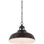 Essex Dyed Bronze Pendant Light 16'' Wide Modern Farmhouse Industrial Rustic Hammered Dome Shade Fixture for Kitchen Island Dining Room - Franklin Iron Works