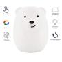 Lumipets Bear Night Light for Kids Cute Silicone LED Animal Baby Nursery Nightlight Which Changes Color by Tap - Portable and Rechargeable Gift Lamps for Toddler and Kids Bedroom