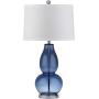 Safavieh Lighting Collection Mercurio Blue Double Gourd 28.5-inch Table Lamp (Set of 2)