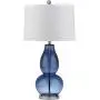 Safavieh Lighting Collection Mercurio Blue Double Gourd 28.5-inch Table Lamp (Set of 2)