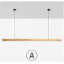 Uniklook Nordic LED Wood Pendant Light Lighting Wooden Long Bar LED Lamp Celling Lighting Neutral, White Warm Light - Office Kitchen Island Dining Room Table Bar Loft Suspension Lighting (Ash A)