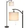 Joofo Floor Lamp, Classic Standing Lamp Reading Standing Light with Hanging Lamp Shade with Led Bulb, Floor Lamp for Living Room Bedrooms, Office, Light Brown Color Joofo Floor Lamp, Classic Standing Lamp Reading Standing Light with Hanging Lamp Shade with Led Bulb, Floor Lamp for Living Room Bedrooms, Office, Light Brown Color