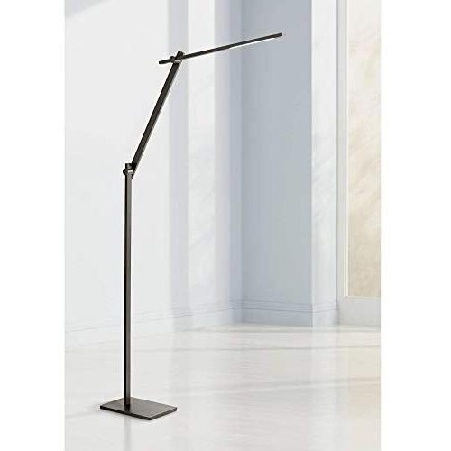 Barrett Modern Floor Lamp LED Adjustable Anodized Black Metal Touch On Off for Living Room Reading Bedroom Office - Possini Euro Design