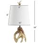JONATHAN Y JYL4034A Vermont 19'' Antler Resin LED Lamp Coastal for Bedroom, Living Room, Office, College Dorm, Coffee Table, Bookcase, Natural
