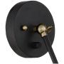Wray Modern Wall Lamp Plug-in Set of 2 Black and Antique Brass for Bedroom Reading Living Room - 360 Lighting