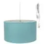 2 Light Swag Plug-in Pendant 18''w Island Paridise Blue with Diffuser, White Cord