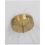 NOXARTE Modern Circular Chandelier Gold 2 Rings LED Pendant Light Acrylic Light Fixture for Dining Room Living Room Bedroom