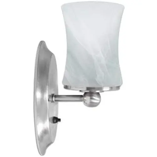 Dream Lighting 12Volt DC LED Wall Sconce/Decorative RV Lights/Wall lamp with Vintage Cloud Pattern Glass Lampshade Warm White, with On/Off Switch