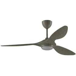 reiga 52-in Ceiling Fan with LED Light Kit Remote Control Modern Blade Noiseless Reversible Motor,6-speed,3 color Temperature Switch, Driftwood Finish