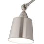 Mendes Industrial Swing Arm Wall Lamp Brushed Nickel Hardwired Light Fixture Metal Shade for Bedroom Bedside Living Room Reading - 360 Lighting