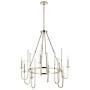 Kichler 52210PN Kadas Chandelier, 8-Light 480 Total Watts, Polished Nickel