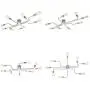 RUXUE Industrial Semi Flush Mount Ceiling Light Modern Sputnik Pendant Light for Kitchen Living Room Bedroom Dining Room RUXUE Industrial Semi Flush Mount Ceiling Light Modern Sputnik Pendant Light for Kitchen Living Room Bedroom Dining Room