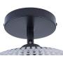 Archiology Flush Mount Ceiling Light , Matte Black Matal Ceiling Light Fixture with Smoke Oval Glass Shade, Pendant Lamp for Kitchen Dining Room Bedroom Hallway Living Room (Black)