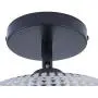 Archiology Flush Mount Ceiling Light , Matte Black Matal Ceiling Light Fixture with Smoke Oval Glass Shade, Pendant Lamp for Kitchen Dining Room Bedroom Hallway Living Room (Black)