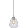 Amazon Brand – Stone & Beam Modern Glass Hanging Ceiling Pendant Chandelier with Light Bulb - 8.5 x 11 Inch Shade, 84.75 Inch Cord, Brushed Nickel