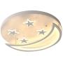 Creative LED Flush Mount Ceiling Light, CraftThink Acrylic Chandeliers Moon Star Shape Lighting for Living Room Bedroom Kids Room (Color: Warm light, Size: 16inch)