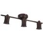 3 Light Track Lighting Wall and Ceiling Mount Fixture Kitchen and Dining Room, Oil Rubbed Bronze + Bulbs