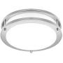 JULLISON 10 Inch LED Double Ring Flush Mount Ceiling Light Fixture, ETL, 5CCT Selectable 2700K-5000K, Dimmable 5%-100%,120VAC, 18W, 120W Equivalent, 1100lm, CRI>90, Brush Nickel, Damp Location