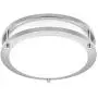JULLISON 10 Inch LED Double Ring Flush Mount Ceiling Light Fixture, ETL, 5CCT Selectable 2700K-5000K, Dimmable 5%-100%,120VAC, 18W, 120W Equivalent, 1100lm, CRI>90, Brush Nickel, Damp Location