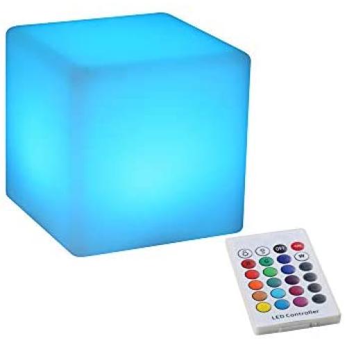 YESIE 4-Inch Cordless LED Cube Baby Night Light, Rechargeable LED Cube Light for Kid Gift, 16 RGB Colors Bedside Lamp