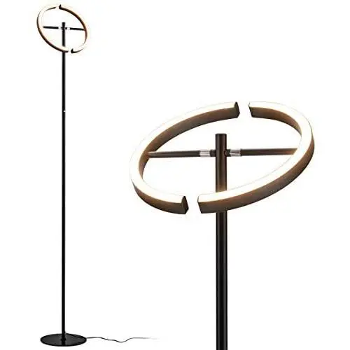 Tangkula LED Torchiere Floor Lamp, Modern Standing Tall Pole Light, Adjustable Light Floor Lamp for Home Office Study Bedroom Living Room, Dimmable Uplight for Reading (Black) Tangkula LED Torchiere Floor Lamp, Modern Standing Tall Pole Light, Adjustable Light Floor Lamp for Home Office Study Bedroom Living Room, Dimmable Uplight for Reading (Black)
