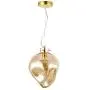 Light Society Bette Pendant Light, Mercury Glass with Brass Finish, Contemporary Mid Century Modern Style Lighting Fixture, Amber Light Society Bette Pendant Light, Mercury Glass with Brass Finish, Contemporary Mid Century Modern Style Lighting Fixture, Amber