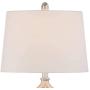 Mason Traditional Table Floor Lamps Set of 3 Brushed Steel White Tapered Drum Shade for Living Room Family Bedroom - Barnes and Ivy