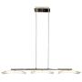 YIFONTIN LED Pendant Light Fixture Hanging Lamp Chandelier Lights 24W 3000K Warm Lights Dimmable for Kitchen Island Living Dining Room Restaurant, Chrome.
