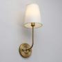 Pathson Rustic Wall Sconce with Fabric Shade, Modern Vintage Wall Mounted Lamp 1-Light Fixture Suitable for Bedroom Living Room, Antique Brass Finish 2-Pack (Antique)