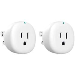 MoKo WiFi Smart Plug, [2 Pack] Mini WiFi Outlet Mini Socket Work with Alexa Echo, Google Home, SmartThings, APP Remote Control Timer Plug, 10A Only Supports 2.4GHz Network No Hub Required, White