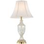 Traditional Table Lamps Set of 2 Cut Glass Urn Brass White Cream Bell Shade for Living Room Family Bedroom Bedside - Regency Hill Traditional Table Lamps Set of 2 Cut Glass Urn Brass White Cream Bell Shade for Living Room Family Bedroom Bedside - Regency Hill