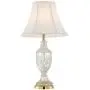 Traditional Table Lamps Set of 2 Cut Glass Urn Brass White Cream Bell Shade for Living Room Family Bedroom Bedside - Regency Hill