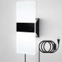 YeLEEiNO Modern LED Wall Sconce Acrylic Wall Light Cool White Plug in Cord with on/Off Switch Decorative Wall Lamp Night Light for Living Room, Bedroom, Corridor (Black)