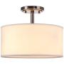 LED Fabric Drum Shade semi Flush Mount Ceiling Light PS Diffuser with Antique Nickel Finish, Lenin Fabric Chandeliers Shade for Bar, Dining Room, Corridor,Living Room.12.25'' 2 Light LED Fabric Drum Shade semi Flush Mount Ceiling Light PS Diffuser with Antique Nickel Finish, Lenin Fabric Chandeliers Shade for Bar, Dining Room, Corridor,Living Room.12.25'' 2 Light