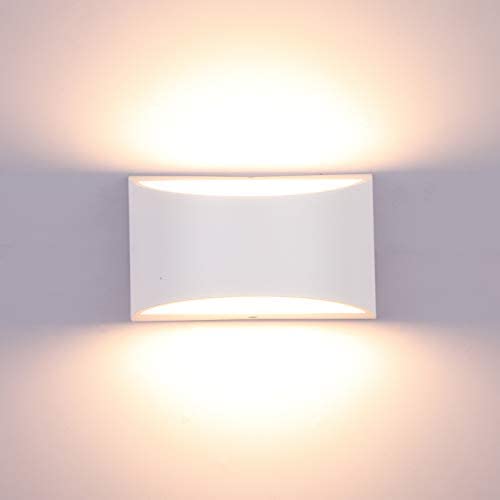 Lightess Dimmable Wall Sconces Modern LED Wall Lamp 12W Indoor Wall Sconce Up Down Hallway Wall Mounted Light Fixtures for Bedroom Living Room, Warm White