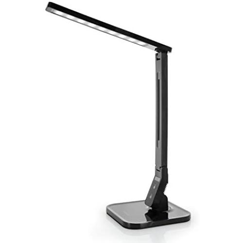 Tenergy 7W Dimmable LED Desk Lamp, 530 Lumens with 5 Dimming Levels, Touch Control with Auto Shut-Off Timer, Eye Protection Foldable Table Light for Home and Office