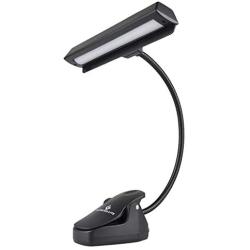 Music Stand Lights, Piano Light, Clip on Light, GLORIOUS-LITE 14 LED 2 Levels of Brightness Bed Light, Battery Operated Book Reading Light for Piano, Travel, Desk and Bed Headboard(NOT Rechargeable)