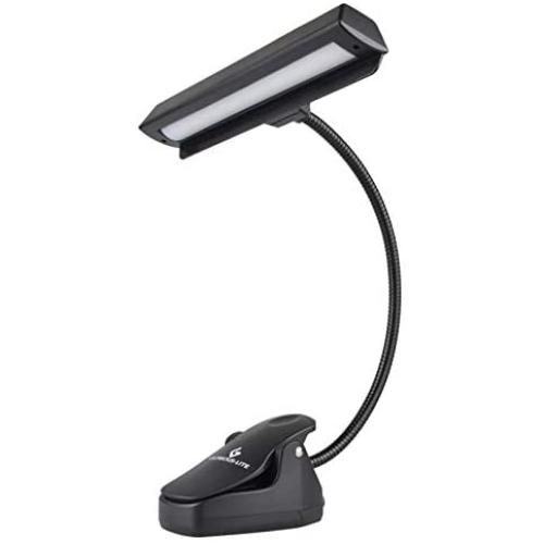 Music Stand Lights, Piano Light, Clip on Light, GLORIOUS-LITE 14 LED 2 Levels of Brightness Bed Light, Battery Operated Book Reading Light for Piano, Travel, Desk and Bed Headboard(NOT Rechargeable)