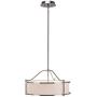 Pendant Lighting 18 inch 3 Light Drum Pendant Light with Fabric Shade and Glass Diffuser in Brushed Nickel, Classic Convertible Drum Chandelier for Living & Dinning Room XiNBEi-Lighting XB-P1199-BN