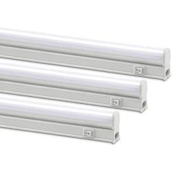 Monios-L Linkable LED Under Cabinet & Closet LED T5 Light Bar, 2FT, 9W 800 Lumens, 4000K Daylight White, Plug and Play, 3 Pack