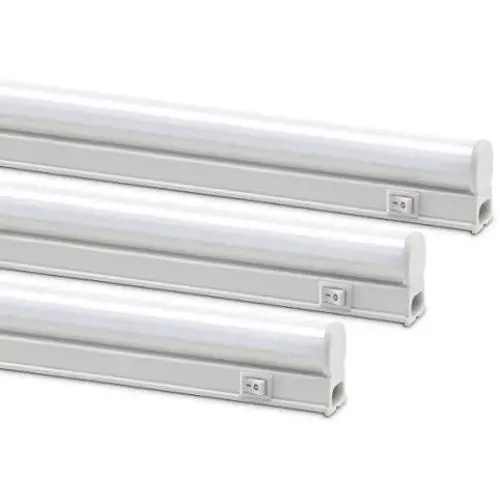 Monios-L Linkable LED Under Cabinet & Closet LED T5 Light Bar, 2FT, 9W 800 Lumens, 4000K Daylight White, Plug and Play, 3 Pack