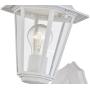 Gruenlich Outdoor Wall Lantern, Wall Sconce as Porch Lighting Fixture with One E26 Medium Base, Aluminum Housing Plus Glass, ETL Rated, Bulb Not Included (White Finish)