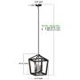 Q&S Farmhouse Chandelier Light Fixture,Vintage Rustic Pendant Lighting,Rectangle Lantern,ORB+Bronze Rubbed Finish,Metal Lighting Fixtures for Dining Room,Kitchen,Foyer,Entryway,4 Lights