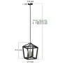 Q&S Farmhouse Chandelier Light Fixture,Vintage Rustic Pendant Lighting,Rectangle Lantern,ORB+Bronze Rubbed Finish,Metal Lighting Fixtures for Dining Room,Kitchen,Foyer,Entryway,4 Lights