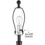 Ross Modern Mid-Century Modern Lamps Set of 2 with USB Charging Port Bronze Faux Leather Drum Shade for Living Room Bedroom Bedside Nightstand Office Family - Franklin Iron Works