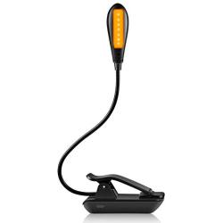 Amber Book Light for Reading in Bed | Clip On Reading Light to Benefit Sleep and Help Eyes | Portable Light for Reading | Book Accessories for Bookworms | Book Light for Kids