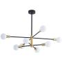 Sputnik Chandelier Mid Century Modern Industrial E26 LED Pendant Lighting Chandeliers Ceiling Light Fixture Black and Gold Light for Living Room,Kitchen,Bedroom,Dining Room and Farmhouse